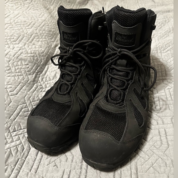 Thorogood Crosstrex Boots Men 13 Black Zipper Composite Toe Waterproof 6 Inch - Picture 2 of 13